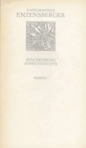 Buch: Beschreibung eines Dickichts, Enzensberger, Hans Magnus. Weiße Reihe, 1979