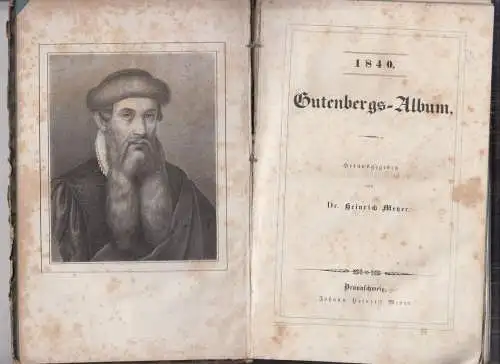 Buch: 1840 - Gutenberg-Album, Meyer, Heinrich, 1840, J. H. Meyer, akzeptabel