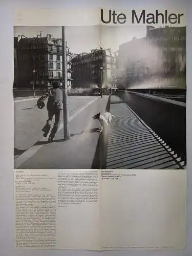 Plakat zur Ausstellung: Ute Mahler, Burg-Galerie, 1984, gebraucht, gut