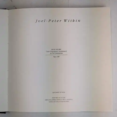 Buch: Joel-Peter Witkin, 1989, Ministerio De Cultura, spanisch, signiert!