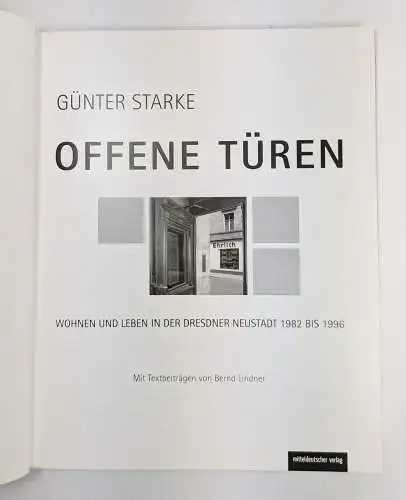 Buch: Offene Türen, Wohnen und Leben in der Dresdner Neustadt, Günter Starke