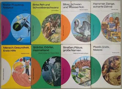 8 Bücher Mein kleines Lexikon, Der Kinderbuchverlag, Flugzeug, Reh, Mensch ..