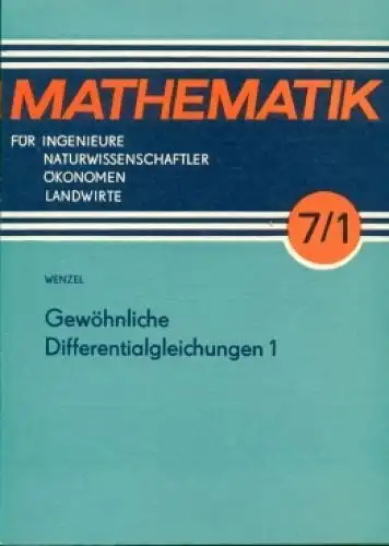 Buch: Gewöhnliche Differentialgleichungen 1, Wenzel, H. 1981, gebraucht, gut