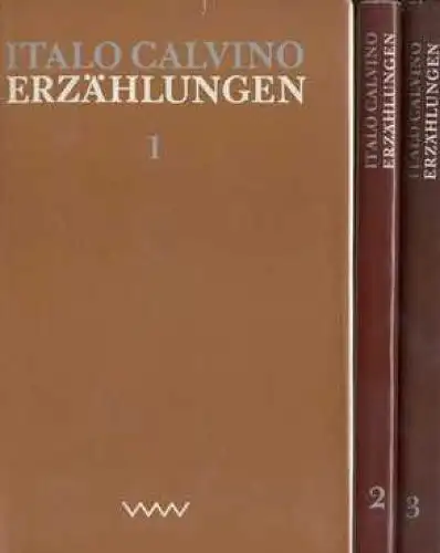 Buch: Erzählungen 1-3, Calvino, Italo. 3 Bände, 1979, Verlag Volk und Welt