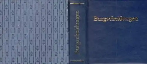 Buch: Burgscheidungen, Fischer, Gerhard. 1987, Andersen Nexö, gebraucht, gut