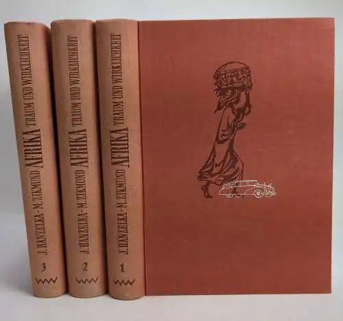 Buch: Afrika - Traum und Wirklichkeit, 3 Bände. Hanzelka / Zikmund, 1955