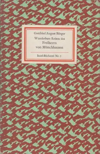 Insel-Bücherei 7, Wunderbare Reisen des Freiherrn von Münchhausen, Bürger. 1968