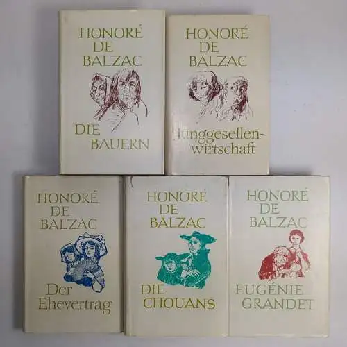 5 Bücher Die menschliche Komödie, Balzac, Aufbau, Bauern, Ehevertrag, E. Grandet