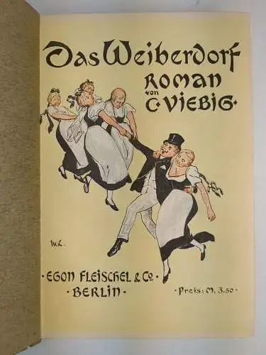 Buch: Das Weiberdorf, Roman aus der Eifel, Clara Viebig, 1915, Egon Fleischel