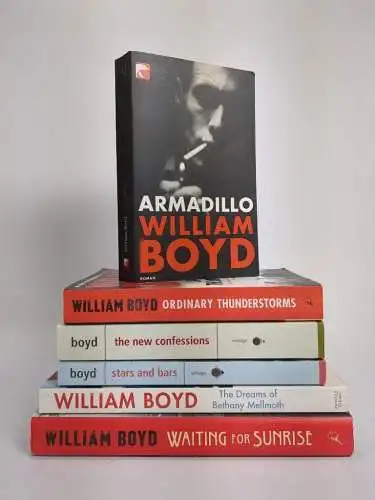 6 Bücher William Boyd, The New Confessions, Ordinary Thunderstorms ... englisch