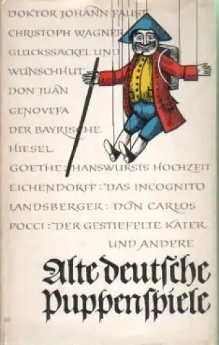 Buch: Alte deutsche Puppenspiele, Günzel, Klaus. 1970, Henschelverlag