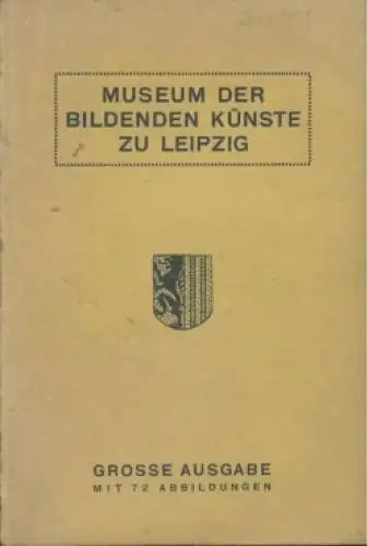 Buch: Museum der bildenden Künste zu Leipzig. Verzeichnis der Kunstwerke, Vogel