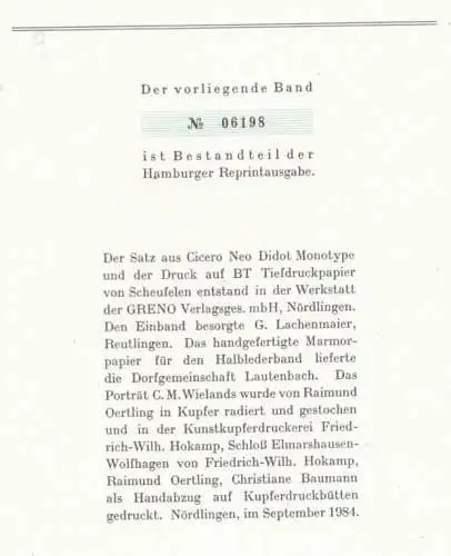 Buch: Comische Erzählungen, Combabus, Der verklagte Amor, Wieland. 1984