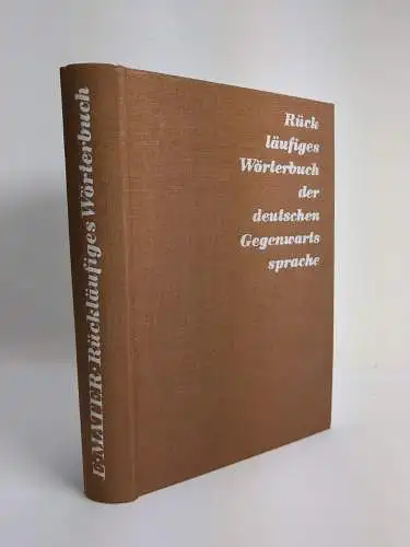 Buch: Rückläufiges Wörterbuch der deutschen Gegenwartssprache, Erich Mater, 1970