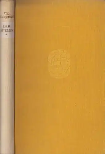 Buch: Der Spieler, Dostojewski, F. M. 1961, Insel-Verlag, gebraucht, gut