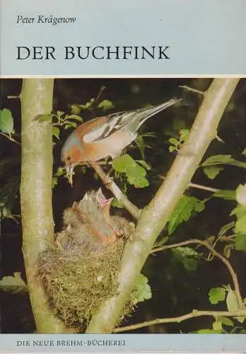 Buch: Der Buchfink, Krägenow, Peter, 1986, A. Ziemsen, Die Neue Brehm- Bücherei