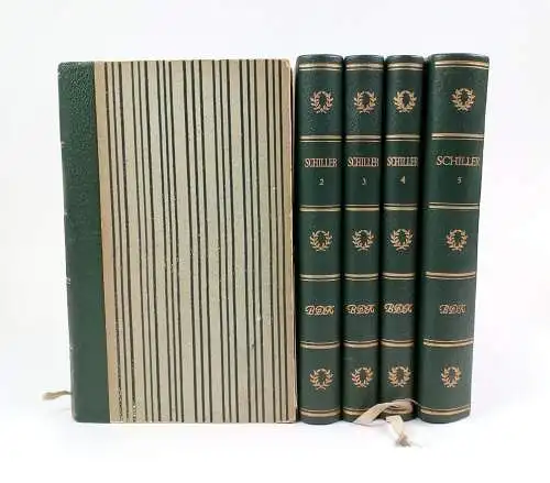 Buch: Schillers Werke in fünf Bänden, 1962, Volksverlag Weimar, BDK, gut