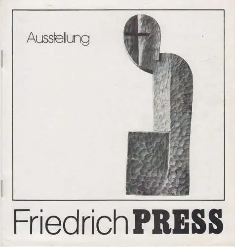 Buch: Friedrich Press, 1977, Ausstellung, gebraucht, sehr gut