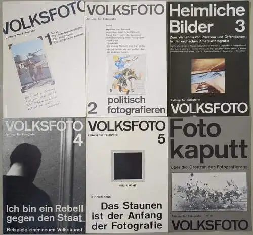 6 Hefte Volksfoto 1-6, Zeitung für Fotografie, Dieter Hacker u.a., gebraucht gut