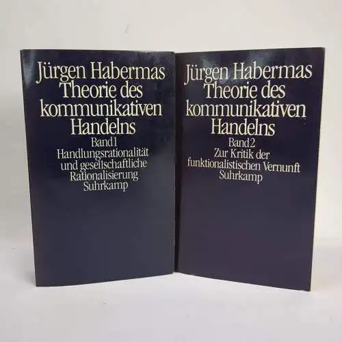 Buch: Theorie des kommunikativen Handelns, Habermas, Jürgen. 2 Bände, 1985