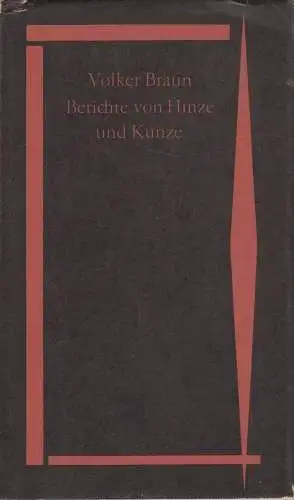 Buch: Berichte von Hinze und Kunze, Braun, Volker. 1983, Mitteldeutscher Verlag