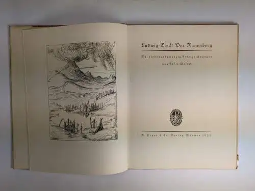 Buch: Der Runenberg. Tieck, Ludwig, Piper, 1922, Bilder von Felix Meseck