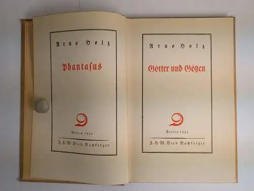 Buch: Götter und Götzen, Phantasus, Arno Holz, 1925, Dietz Verlag, gebraucht gut