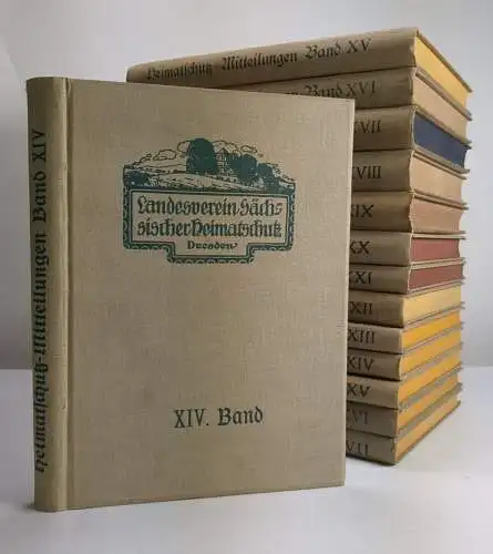14 Bücher Mitteilungen des Landesvereins Sächsischer Heimatschutz XIV-XXVII 1925