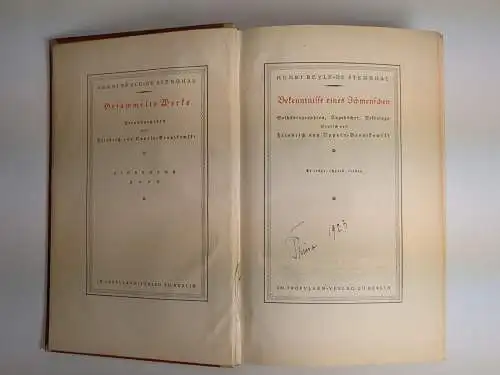 Buch: Bekenntnisse eines Ichmenschen, Stendhal, Propyläen, Gesammelte Werke 7