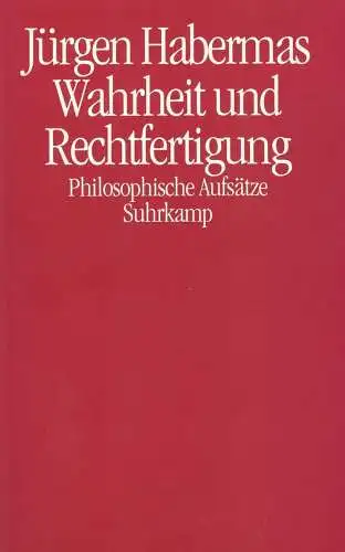 Buch: Wahrheit und Rechtfertigung, Habermas, Jürgen, 1999, Suhrkamp