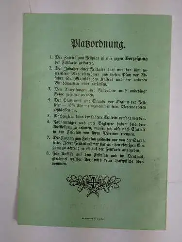 Buch mit Festkarte: Deutschlands Denkmal der Völkerschlacht, A. Spitzner, 1913