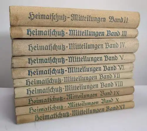 10 Bücher Mitteilungen des Landesvereins Sächsischer Heimatschutz II-XI 1911-22