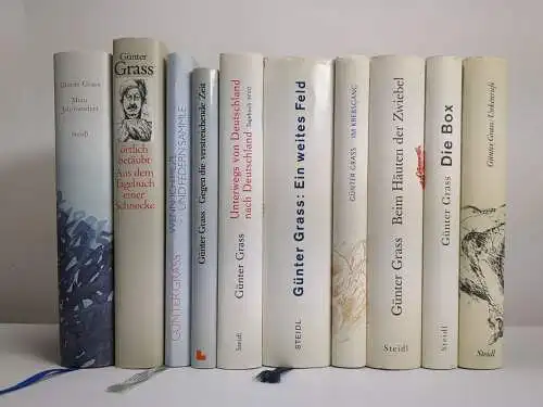 10 Bücher Günter Grass: Jahrhundert, Schnecke, Zwiebel, Unkenrufe, Zeit, Feld...