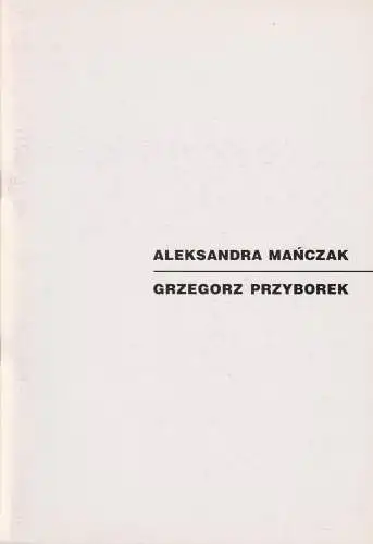 Buch: Alexandra Manczak/Grzegorz Przyborek, 1997, Obrzeza i peryferie/Thanatos