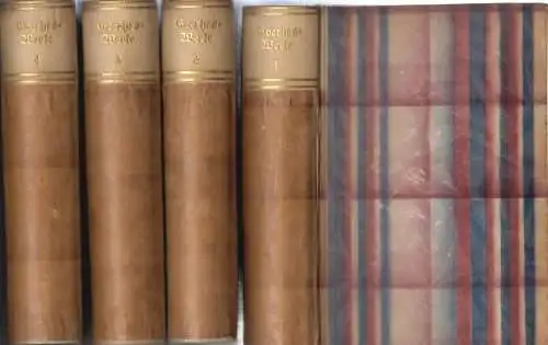 Buch: Goethes Werke in vier Bänden, Goethe, 1887, J. G. Cotta'sche, Handeinband
