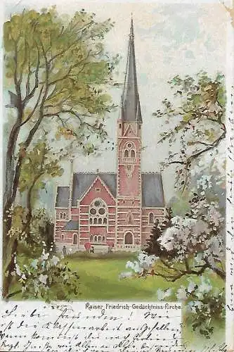 AK Kaiser Friedrich-Gedächtnis-Kirche. ca. 1899, Postkarte, gut