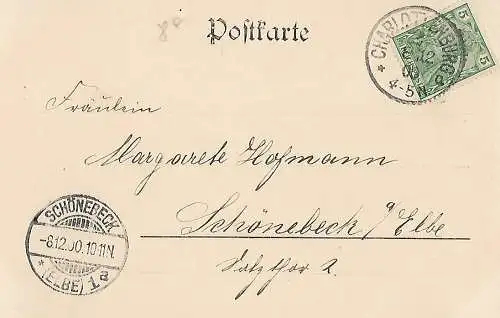 AK Gruss aus Charlottenburg. Kaiser Wilhelm-Gedächtniskirche. Postkarte, gut