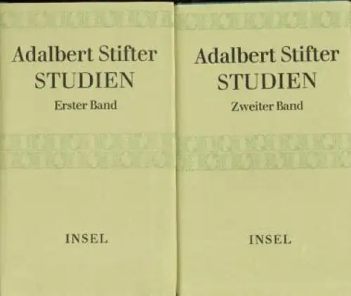 Buch: Studien, Stifter, Adalbert. 2 Bände, 1968, Insel Verlag, gebraucht, gut