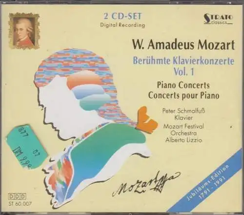 Doppel-CD: Wolfgang Amadeus Mozart, Berühmte Klavierkonzerte Vol. 1