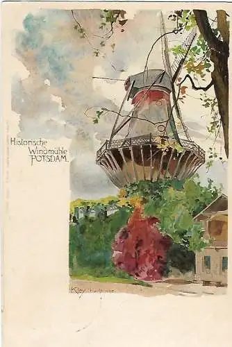 AK Historische Windmühle Potsdam. ca. 1898. Postkarte, gut