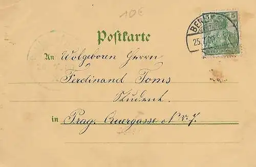 AK Gruss aus Berlin. Sieges-Säule. ca. 1900, Postkarte, gut