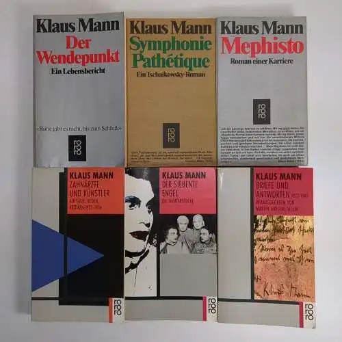 6 Bücher Klaus Mann: Mephisto; Symphonie Pathetique; Wendepunkt; Zahnärzte ...