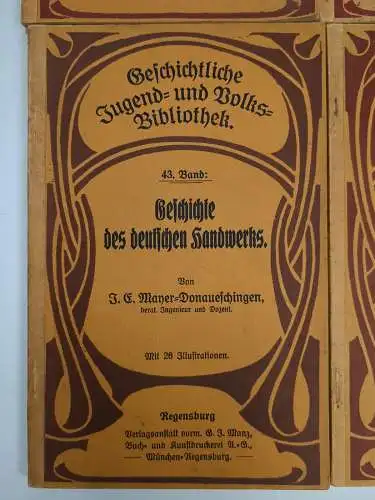 4 Bücher Geschichtliche Jugend- und Volksbibliothek, Nr. 35, 39, 43, 49, Manz