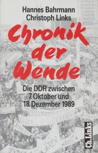 Buch: Chronik der Wende, Bahrmann, Links, 1994, Christoph Links Verlag