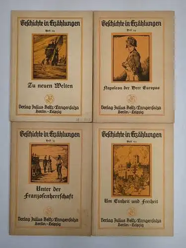 4 Hefte Geschichte in Erzählungen, Nr. 29, 54, 55, 60, Julius Beltz Verlag