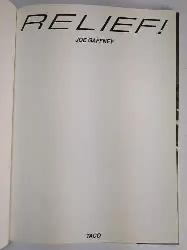 Buch: Relief! 3D, Joe Gaffney, 1988, Taco Verlag, mit 3D-Brille, gebraucht, gut