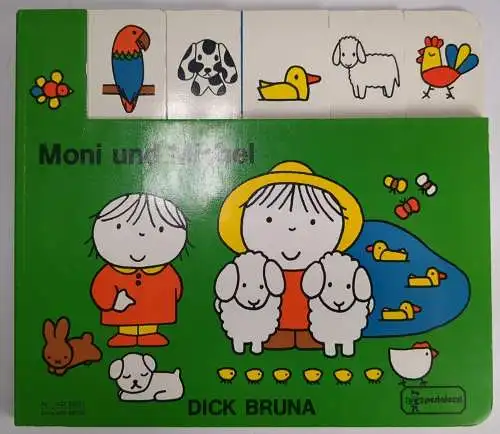 Buch: Moni und Michel, Dick Bruna, 1989, Pestalozzi Verlag, Pappbilderbuch