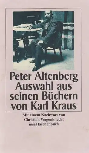 Buch: Peter Altenberg, Auswahl aus seinen Büchern. 1997, Insel Taschenbuch