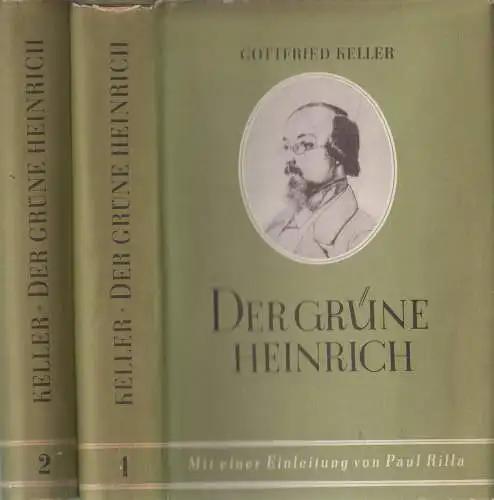 Buch: Der grüne Heinrich, 2 Bände. Keller, Gottfried, 1953, Hentschel Verlag