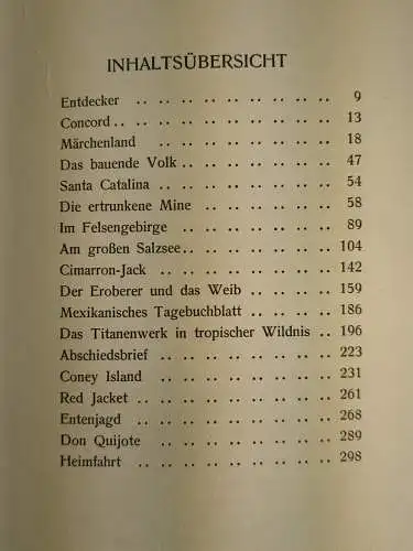 Buch: Eroberer, amerikanisches Wanderbuch, L. Brinkmann, 1910, Rütten & Loening